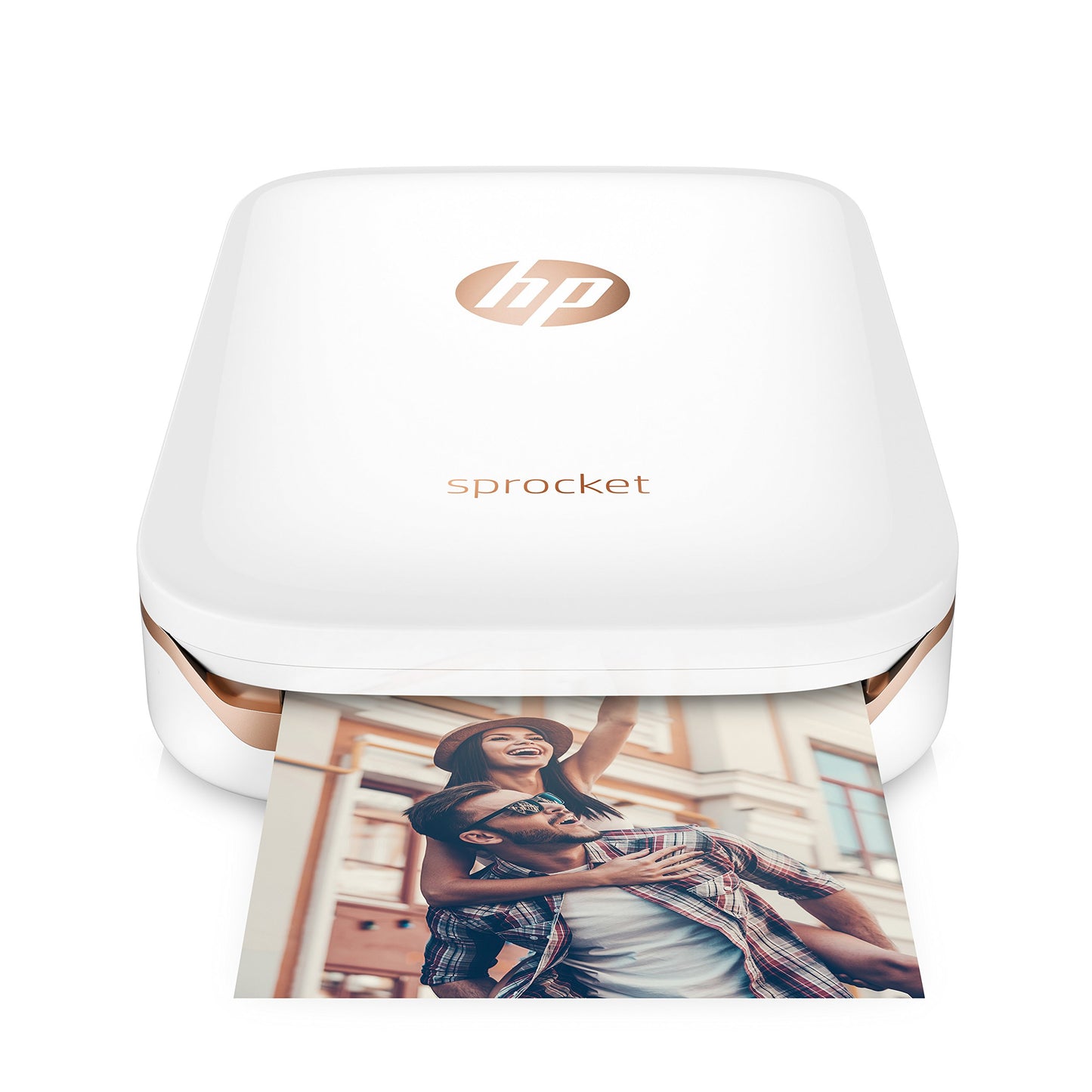 HP Sprocket Portable Photo Printer Print Social Media Photos on 2x3" Sticky-Backed Paper - White (X7N07A)
