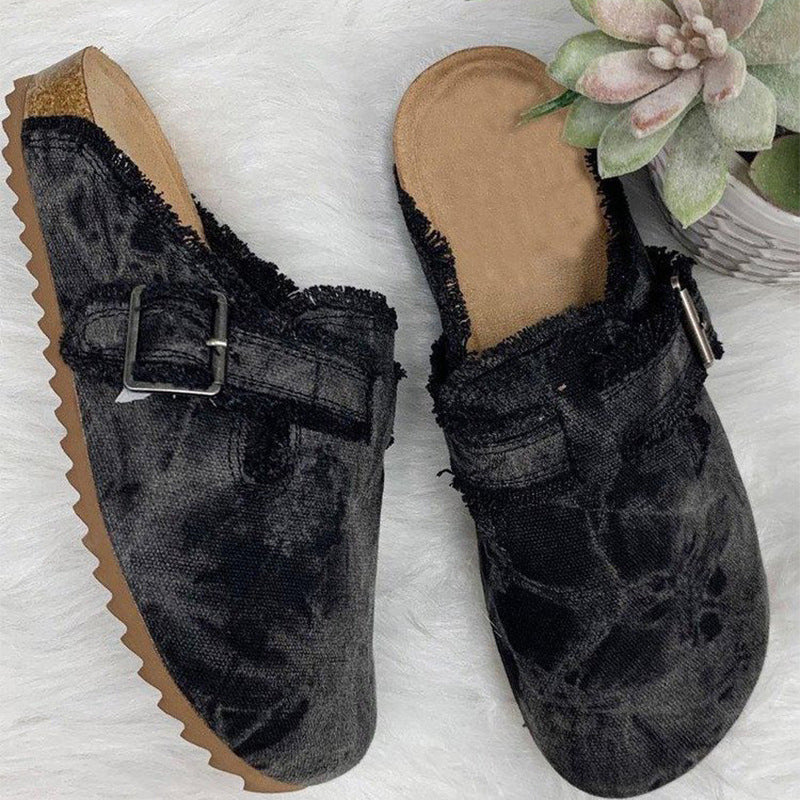 Leopard Print Baotou Slip-on Peas Shoes