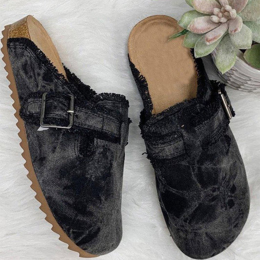 Leopard Print Baotou Slip-on Peas Shoes