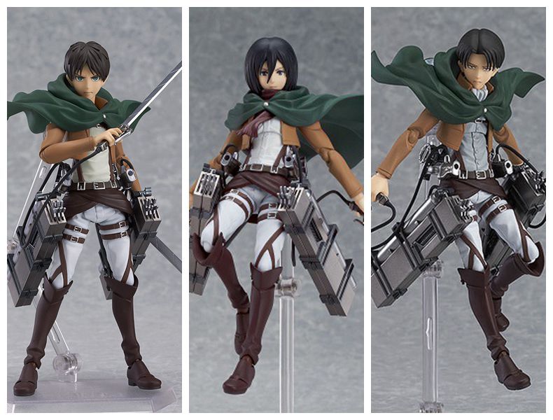 Attack on Titan Mikasa, Eren & Levi Action Figures Set