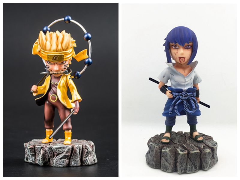 Naruto & Sasuke Uchiha Sharingan Action Figures Set